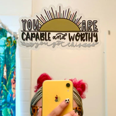 You Are Capable Clear Sticker