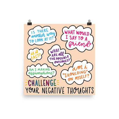 Challenge Negative Thoughts Print